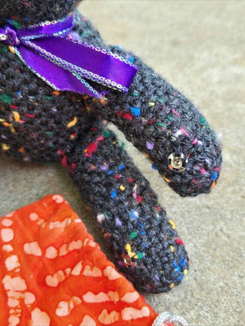 Image of Confetti Space Bear, Handmade Stuffie, Small