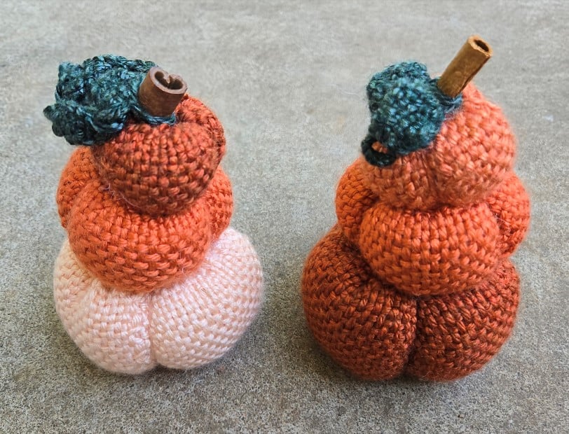Image of Pumpkin Stack, Small, Handmade Soft Sculpture