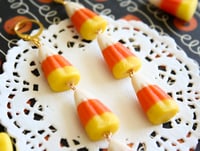 Image 2 of Candy corn trio earrings