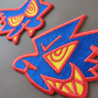 Image 3 of BAD DOG + KITTY Embroidered Sticker Patch 100% Recycled