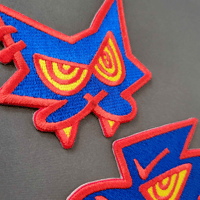 Image 4 of BAD DOG + KITTY Embroidered Sticker Patch 100% Recycled