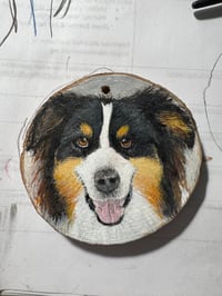 Image 3 of Wood Slice Pet Portrait 
