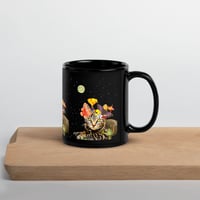Image 2 of Frida Cat-lo - Black Glossy Mug - 2 Size Options 
