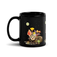 Image 4 of Frida Cat-lo - Black Glossy Mug - 2 Size Options 