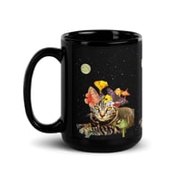 Image 9 of Frida Cat-lo - Black Glossy Mug - 2 Size Options 