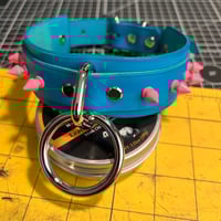 Image 2 of Heavy Colorful Spiked Bondage Collar