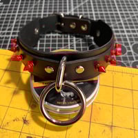 Image 1 of Heavy Colorful Spiked Bondage Collar