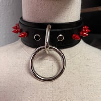 Image 3 of Heavy Colorful Spiked Bondage Collar