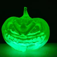 Image 2 of Icky- clear yellow/blue with glow rocks inclusion 