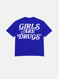 Image 1 of GIRLS ARE DRUGS® TEE - BRIGHT ROYAL / WHITE