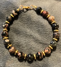 Image 2 of Mexican Red Snowflake with Bright Gold Obsidian - Size 6.5