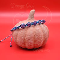 Image 2 of Matte AAA Amethyst Blue Snake Paracord Bracelet