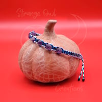 Image 3 of Matte AAA Amethyst Blue Snake Paracord Bracelet