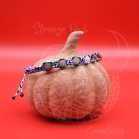 Image 2 of Matte African Bloodstone Blue Snake Paracord Bracelet