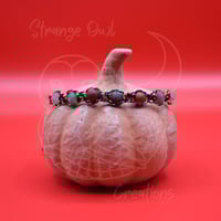 Image 1 of Matte African Bloodstone Dark Stripe Paracord Bracelet