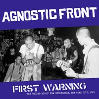 Agnostic Front "First Warning: The 'United Blood'-Era Recordings" LP (Blue vinyl)