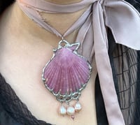 Image 5 of Purple Scallop Tie Necklace 