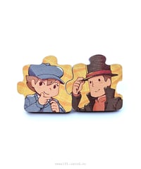 Image 2 of Layton Matching Puzzle Pieces / Wooden Pins