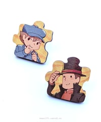 Image 3 of Layton Matching Puzzle Pieces / Wooden Pins