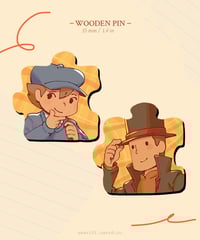 Image 1 of Layton Matching Puzzle Pieces / Wooden Pins