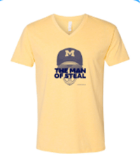 Image 1 of Limited Edition - The Futile Company 'Connor Stalions Man of Steal' Full Face Michigan T-shirt.