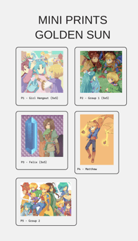 [Fanart] Mini Prints - Golden Sun
