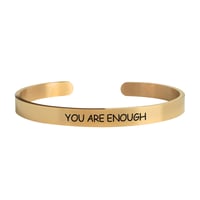 Image 4 of "You Are Enough – Self-Love Engraved Minimalist Bracelet"