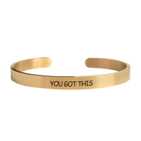 Image 4 of "You Got This" Motivational Engraved Bracelet