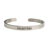 Image 3 of "You Got This" Motivational Engraved Bracelet