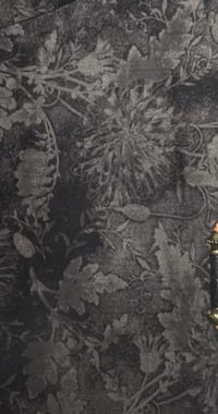 Image 3 of Black floral slackz 