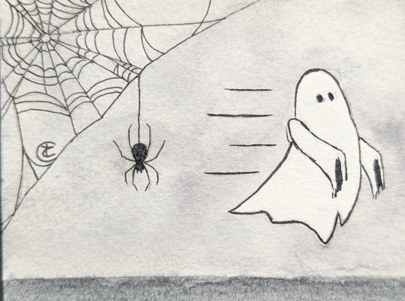 AuGhost 22 "FLEE" ACEO
