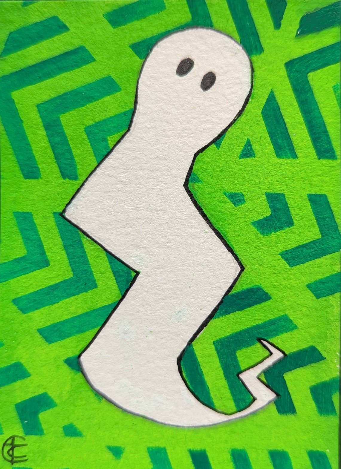 AuGhost 23 "ZIG / ZAG" ACEO
