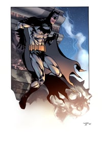 Batman on Gargoyle Print 