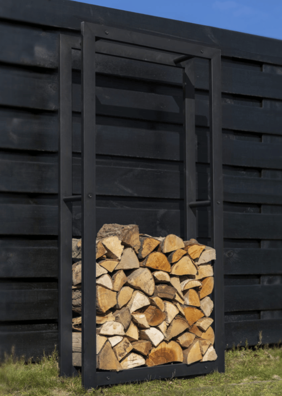 Image of Large Black Iron Log Storage