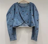Image 3 of Cross over denim jacket