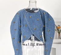 Image 5 of Cross over denim jacket