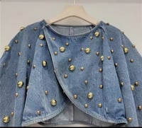 Image 6 of Cross over denim jacket