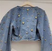 Image 7 of Cross over denim jacket