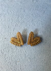 Image 1 of  uhani ZLATO SRCE // GOLDEN HEART earrings