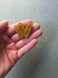 Image 2 of  uhani ZLATO SRCE // GOLDEN HEART earrings