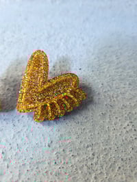 Image 5 of  uhani ZLATO SRCE // GOLDEN HEART earrings