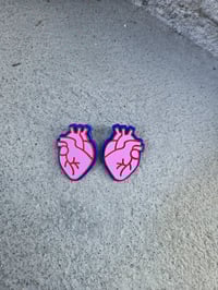 Image 1 of uhani PRAVO SRCE // REAL HEART earrings