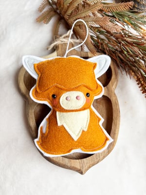 Image of Highland Cow felt decoration