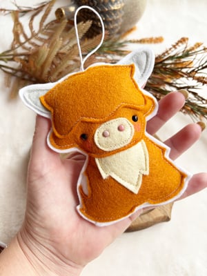 Image of Highland Cow felt decoration