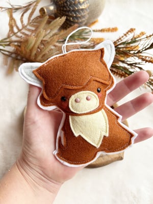 Image of Highland Cow felt decoration