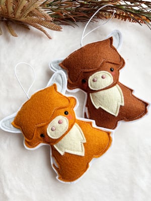 Image of Highland Cow felt decoration