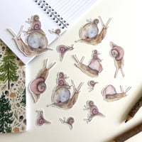 Image 1 of snail sticker bundle (22 stickers)