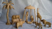 Image 1 of Big five nativity with a Giraffe and  a Palm tree