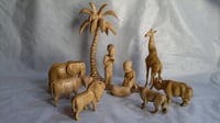 Image 2 of Big five nativity with a Giraffe and  a Palm tree