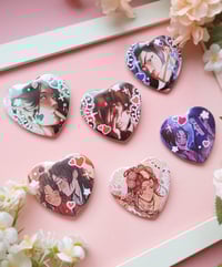 Image 1 of Danmei heart badges